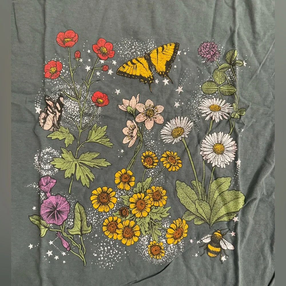 Universal Thread Floral Graphic Tee Green 3X NWT - Picture 3 of 4